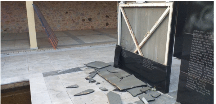 Καταδίκη-ΣΥΡΙΖΑ-για-τον-βανδαλισμό-του-μνημείου-στην-Καισαριανή