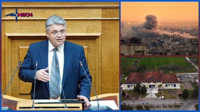 Δ.-Νατσιός:-«Δικαιοσύνη-για-τα-Τέμπη,-καμία-εμπλοκή-της-Ελλάδας-στον-πόλεμο!»