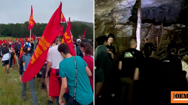 Η-πορεία-της-ΚΝΕ-στο-Βίτσι,-η-κατασκήνωση-στο-Πισοδέρι,-η-σπηλιά-νοσοκομείο-του-ΔΣΕ-και-η-Διεθνής-από-την-κορυφή-Βίγλα,-δείτε-βίντεο