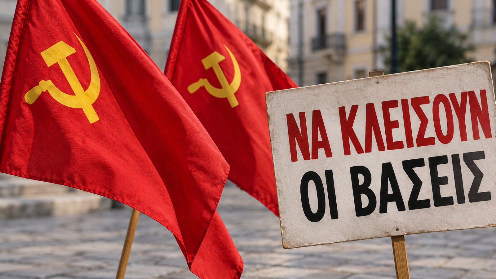 Βόλος:-Πικετοφορία-του-ΚΚΕ-κατά-της-επίσκεψης-Μάρκο-Ρούμπιο